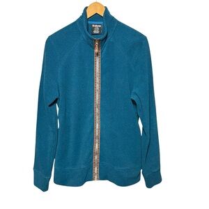 SHERPAADVENTURE GEAR Teal Blue Full Zip Fleece Jacket Womens XL